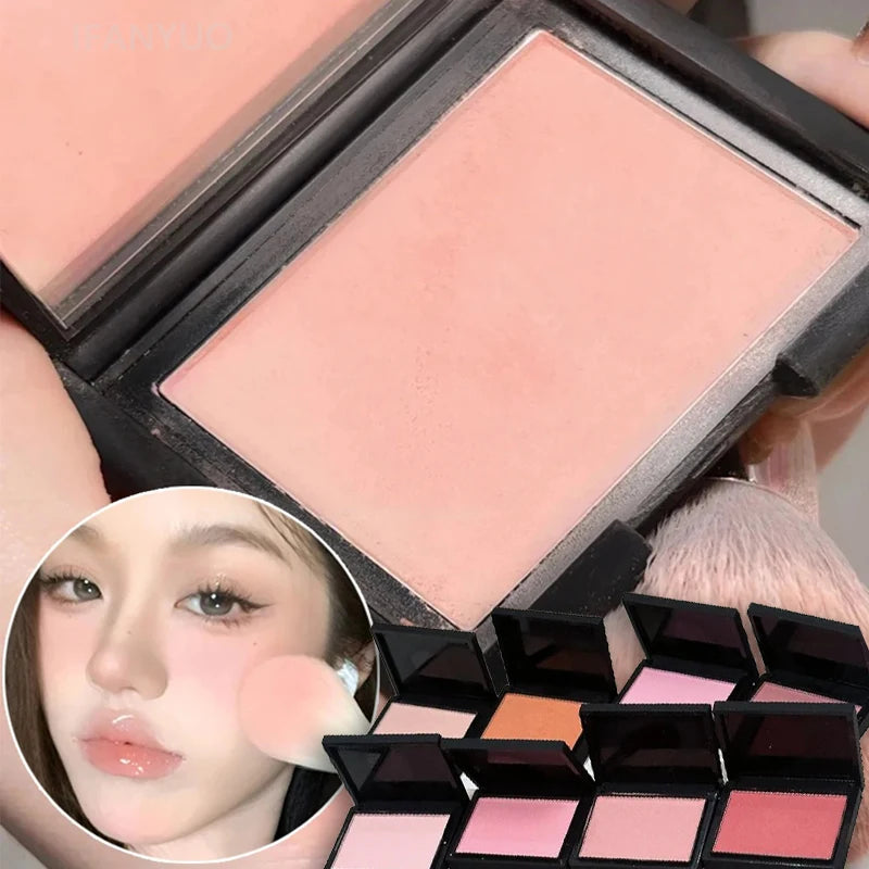Tidesmit monochrome matte blusher palette for natural nude cheek makeup with soft silky long lasting powder finish