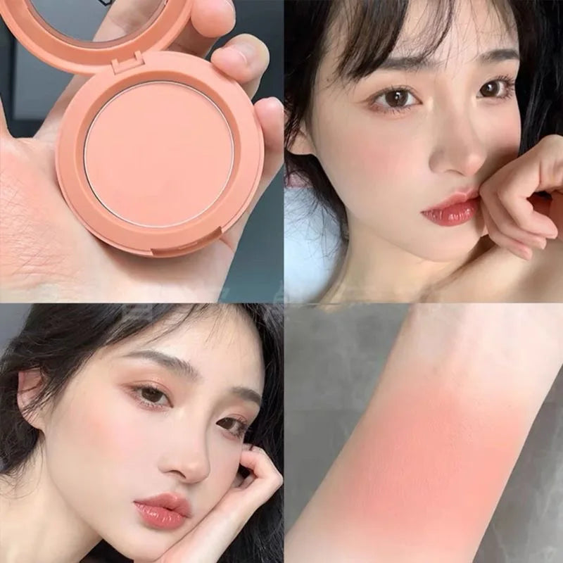 Tidesmit Herorange monochrome blush in Peach Orange matte powder formula for long-lasting natural face makeup swatch