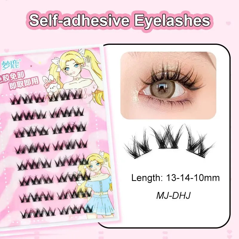 Self Adhesive Eyelashes Clusters No Glue Reusable C Curl Tidesmit XL-MJ-DHJ-2 C Tidesmit