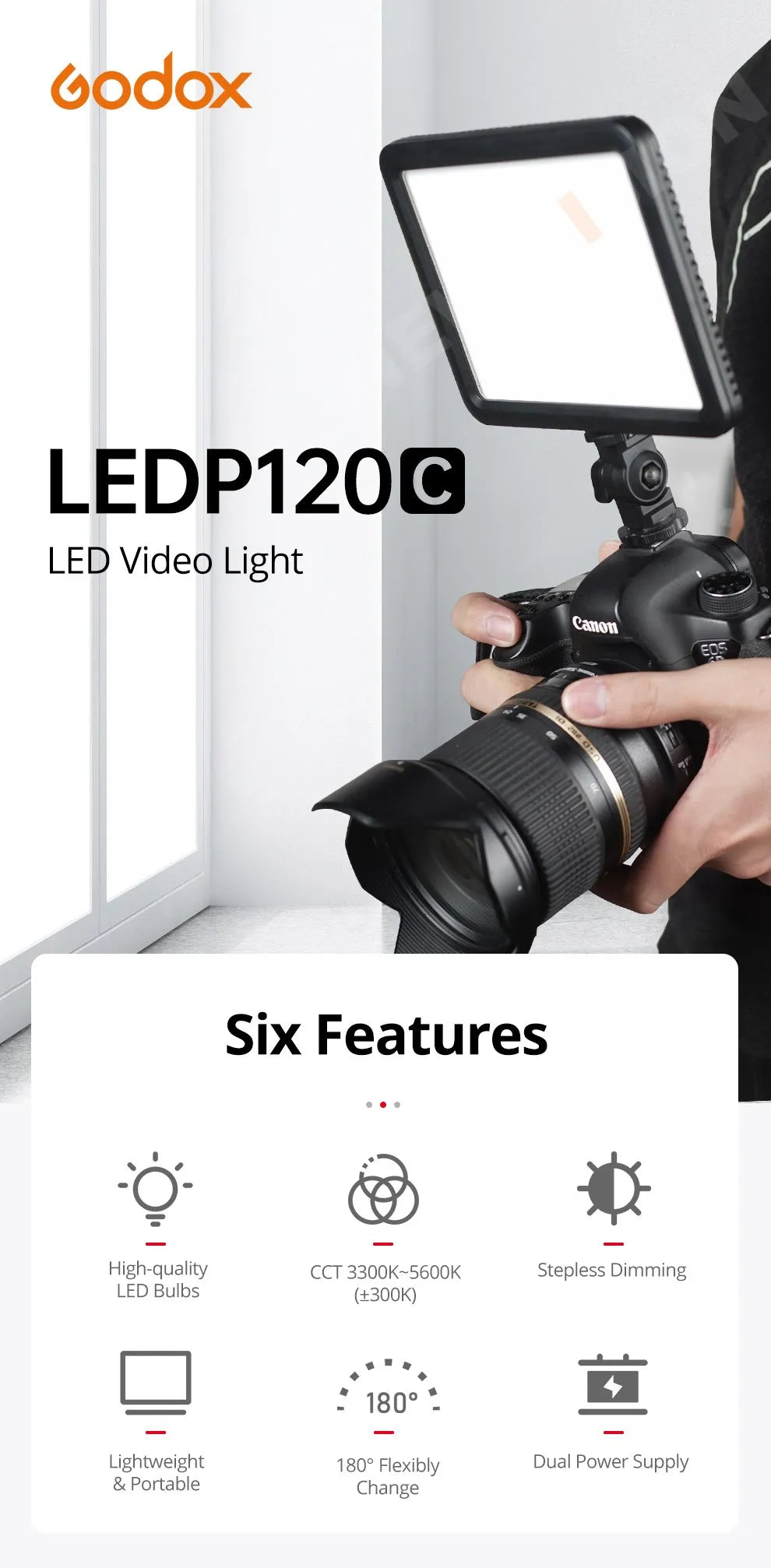 LED Video Light Panel | Adjustable Studio Lighting for Content Creation Tidesmit