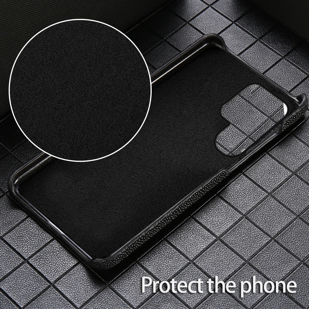 Stingray Leather Phone Case for Galaxy S24 S23 Ultra | Slim Drop Protection Tidesmit