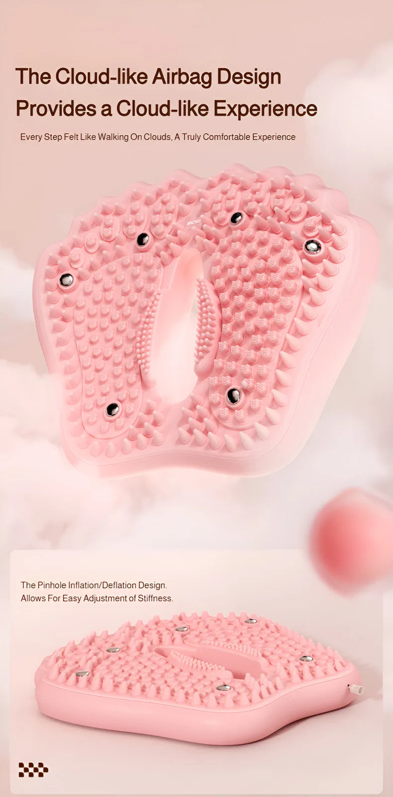 Acupressure Foot Mat: Inflatable Reflexology Pad for Home Relaxation Relaxation Treatment Tidesmit