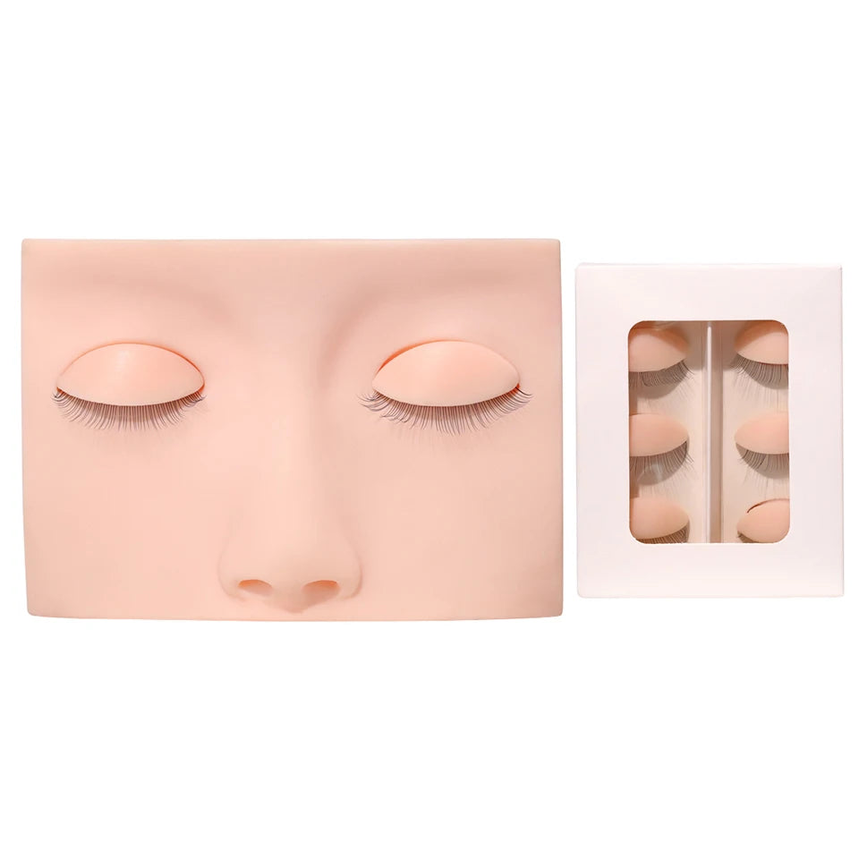 Tidesmit mannequin training head with removable eyelids for eyelash extension and face makeup practice detail view