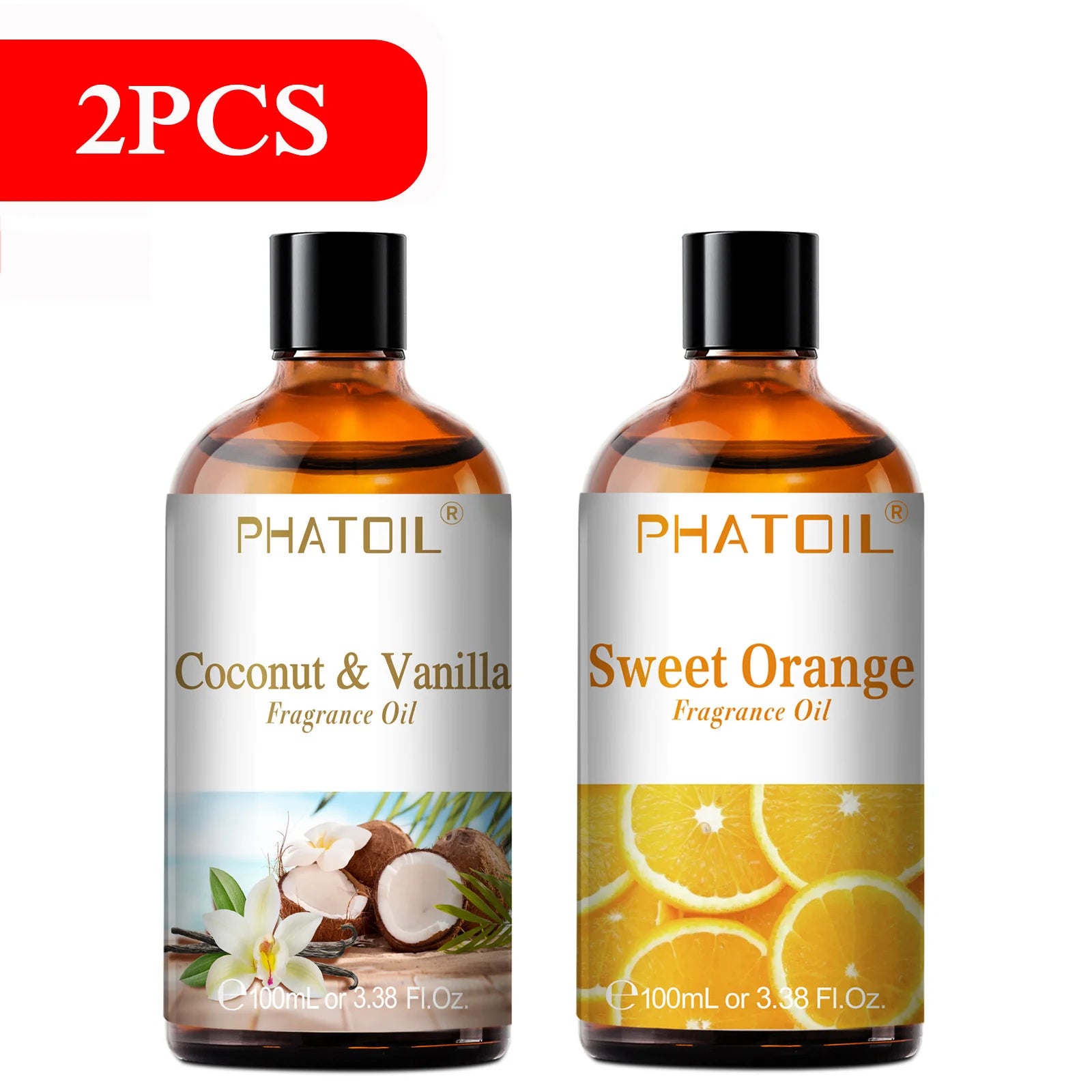 PHATOIL 100ml Fragrance Oil Cherry Coconut & Vanilla Mango Watermelon Strawberry Aromatherapy Oils For Diffuser Candle Making