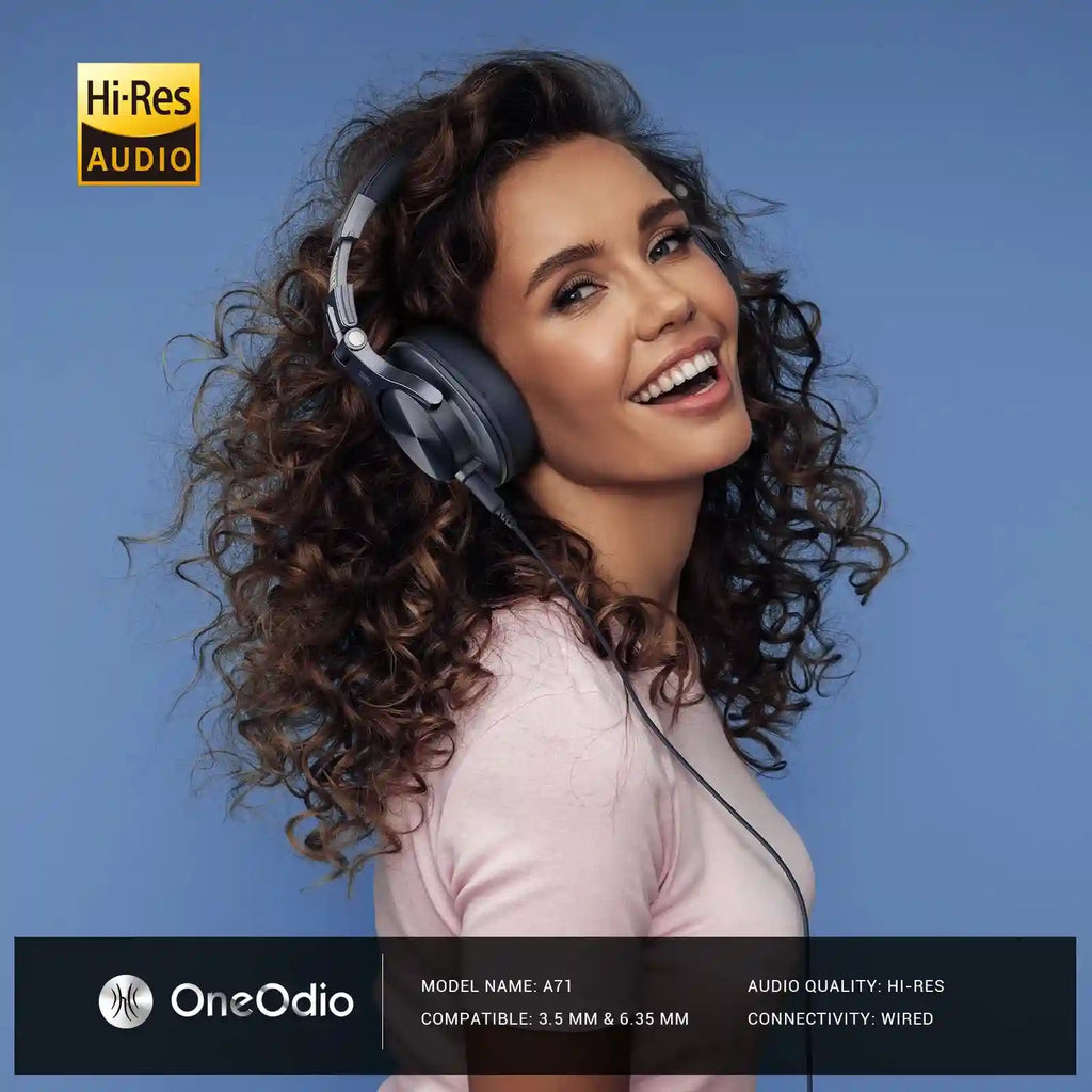 Wired Over-Ear Headphones with Mic - Studio Monitor Stereo Sound Tidesmit