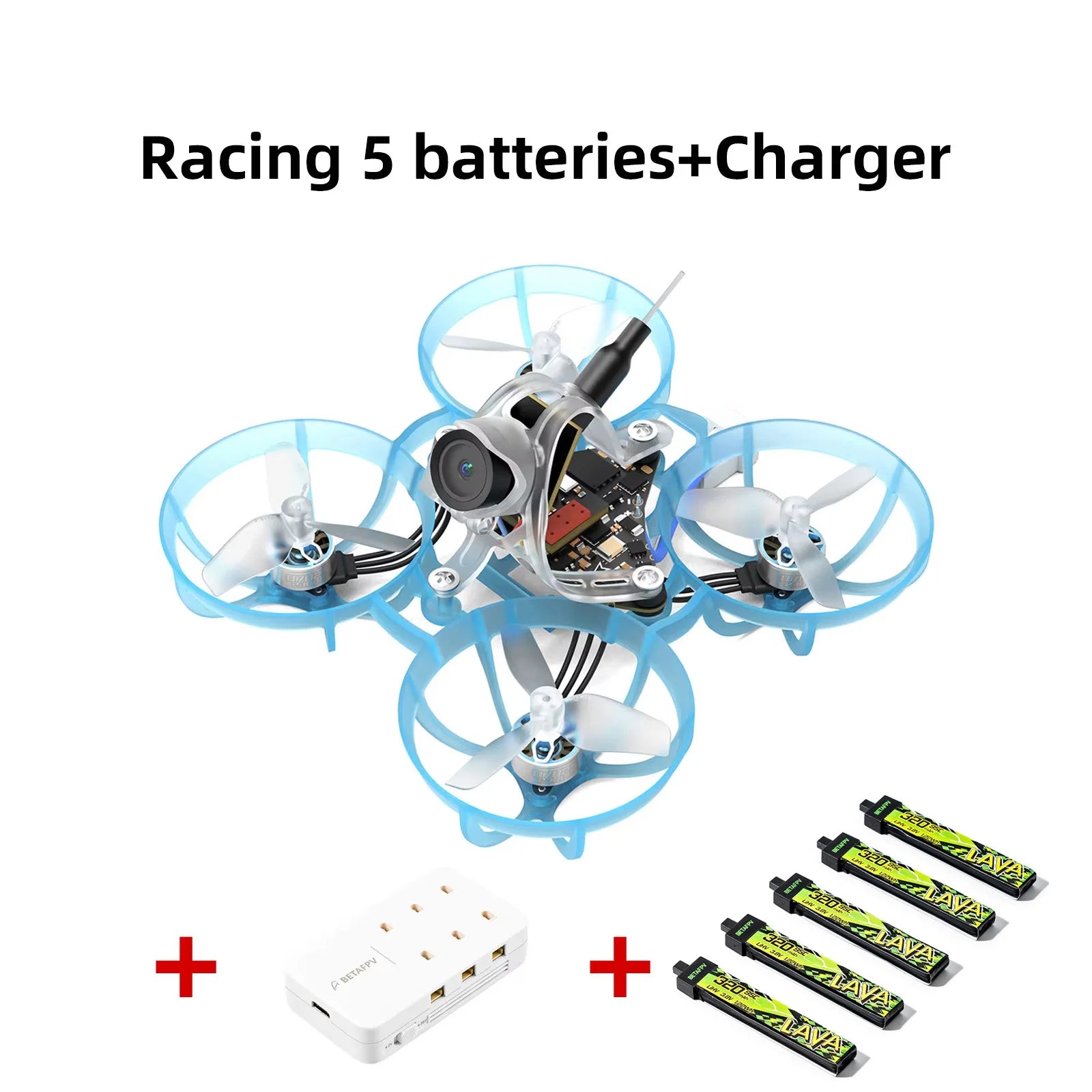 BETAFPV Air65 Brushless Whoop Drone - 2.4G Racing Quadcopter Racing 5 battery 1C Tidesmit