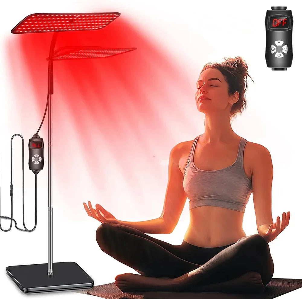 LED Red Light Therapy Panel Lamp for Facial Anti Aging Skin Care Beauty 216 LED Light Body Pain Relief Physical Therapy Tools