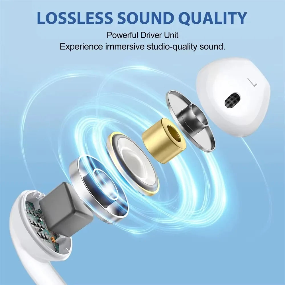 Tidesmit USB-C Wired Earphones With Noise Canceling Mic - 1 Pair Tidesmit