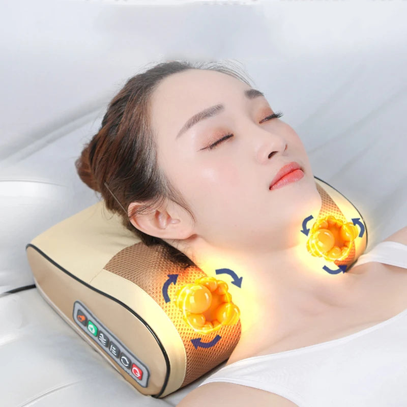 Back Neck Massager with Infrared Heat - Deep Tissue Kneading Therapy Relaxation Treatment Tidesmit