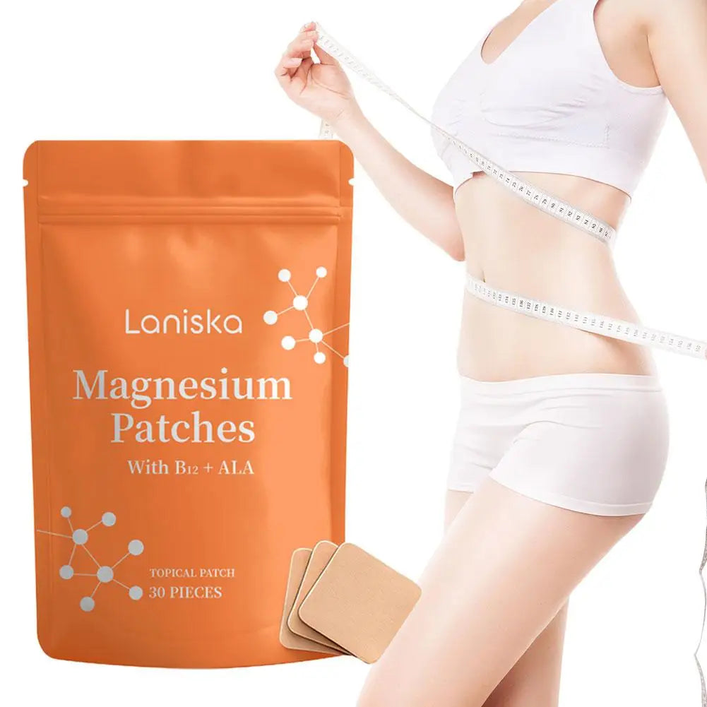 30Pcs Magnesium Multi-Vitamin Patch for Metabolism Boost Appetite Support Transdermal B12 Vitamin E Complex for Weight Managemen