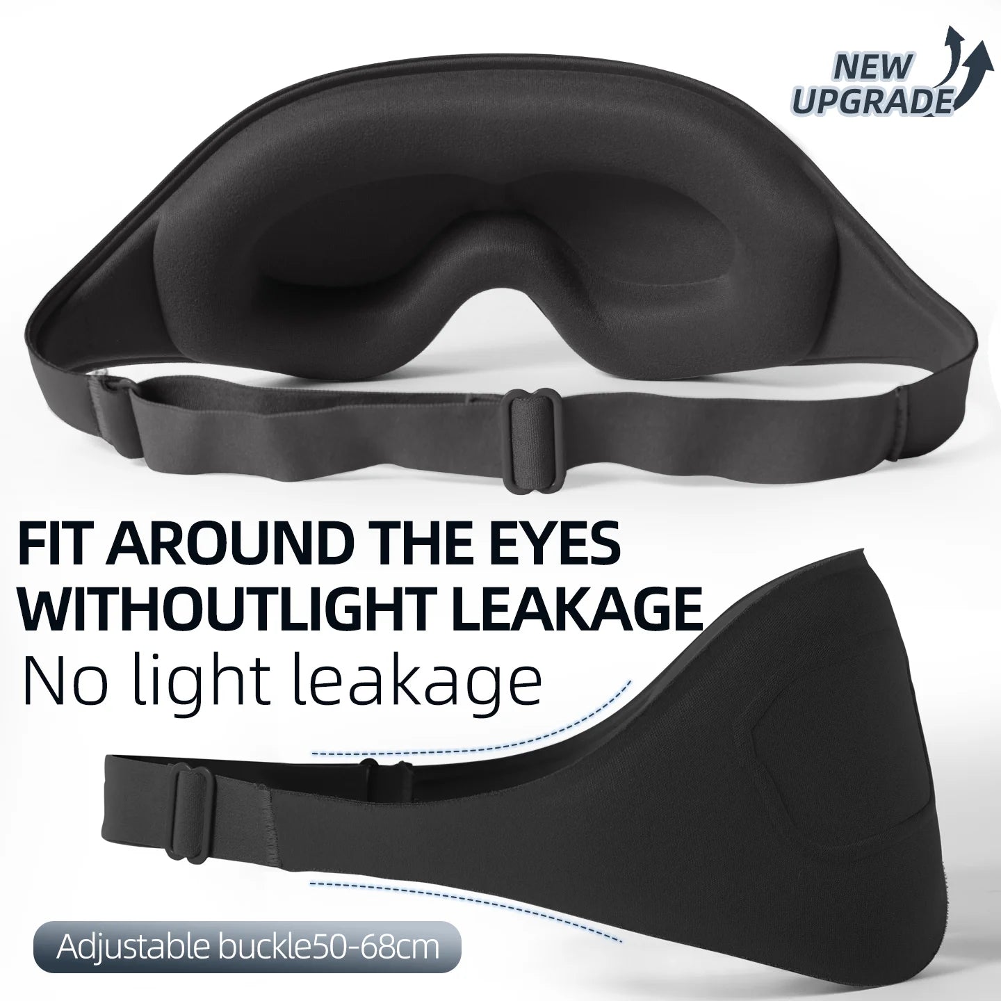 3D Sleeping Eye Mask Shading Breathable Eye Cover Natural Sleeping Eye Mask Memory Foam Block Night Mask Blindfold for Sleep