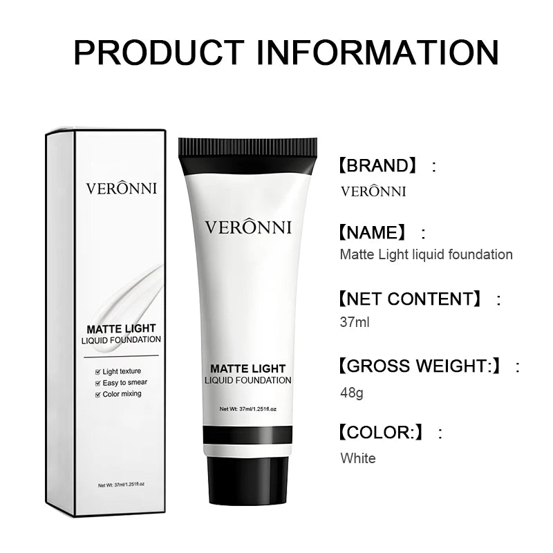 Tidesmit white liquid foundation for full coverage cosplay and Halloween makeup, high-pigment brightening formula