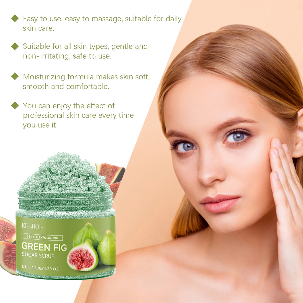 Fig Sugar Body Scrub Exfoliating Moisturizer - Natural Smoothing Care Scrubs Treatments Tidesmit