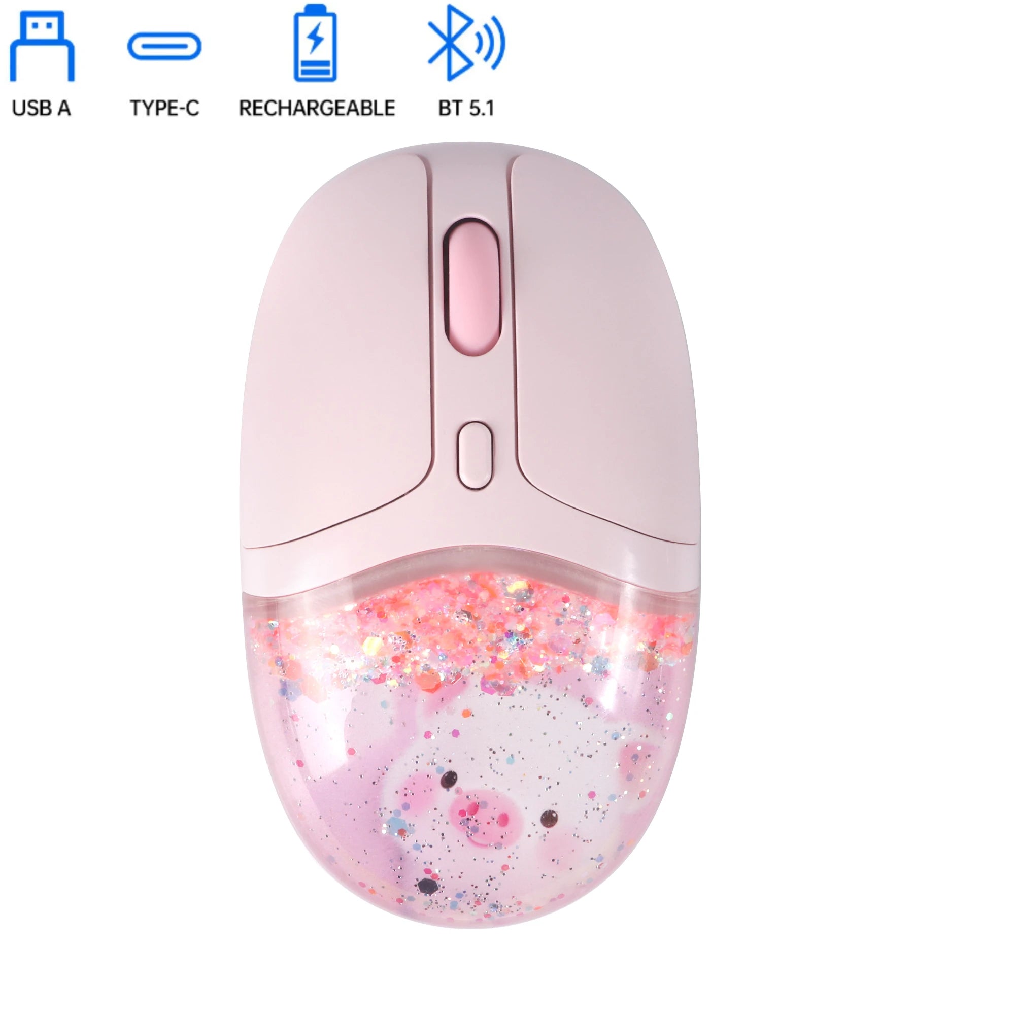 Creative Cute Floating Aquarium Animal 2.4 Wireless Mouse Ergonomics Mute Liquid Mice For PC Laptop Computer Accessoires Gifts