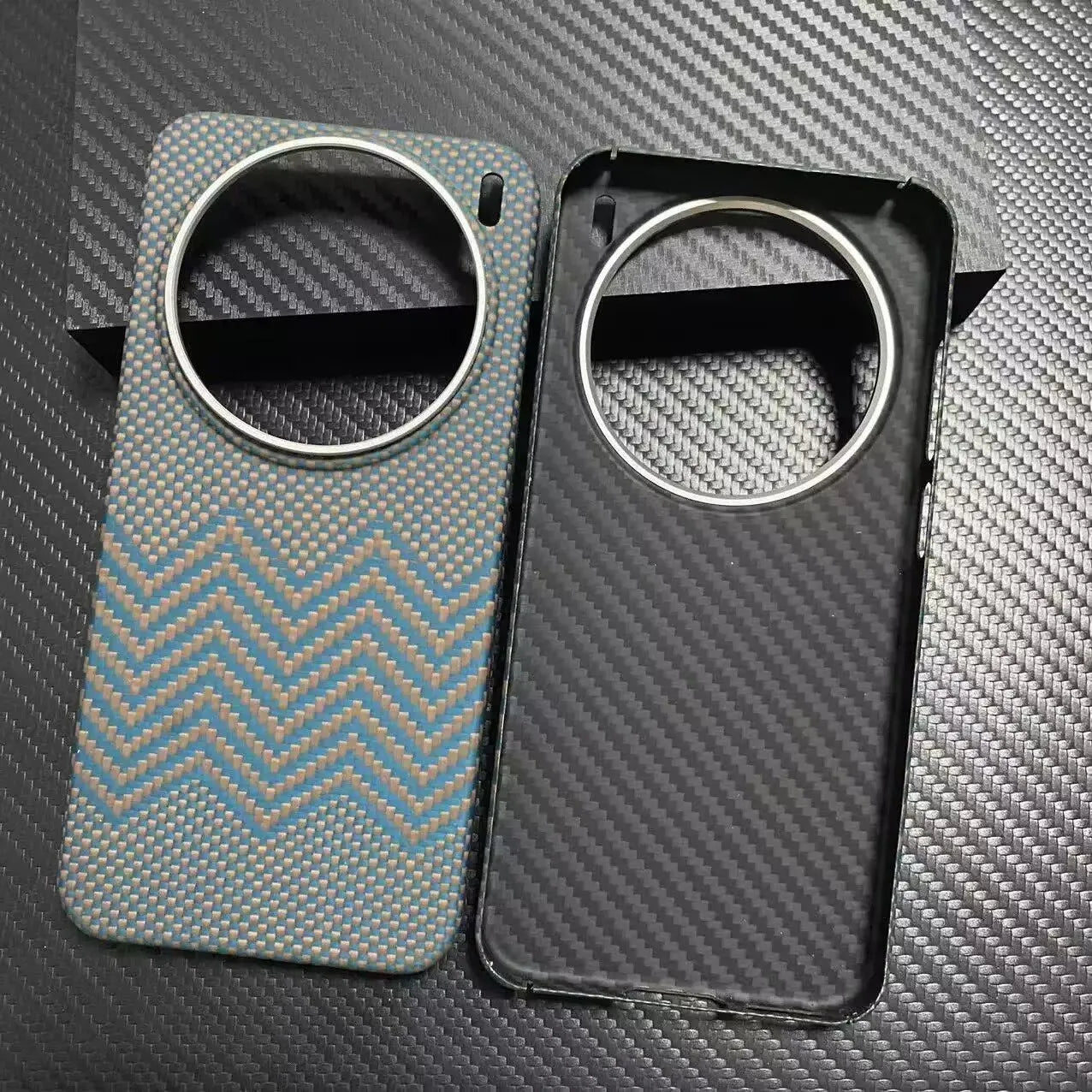 Vivo X200 Pro Carbon Fiber Case | Slim Shock-Absorbing Cover ripple pattern Carbon Fiber Tidesmit