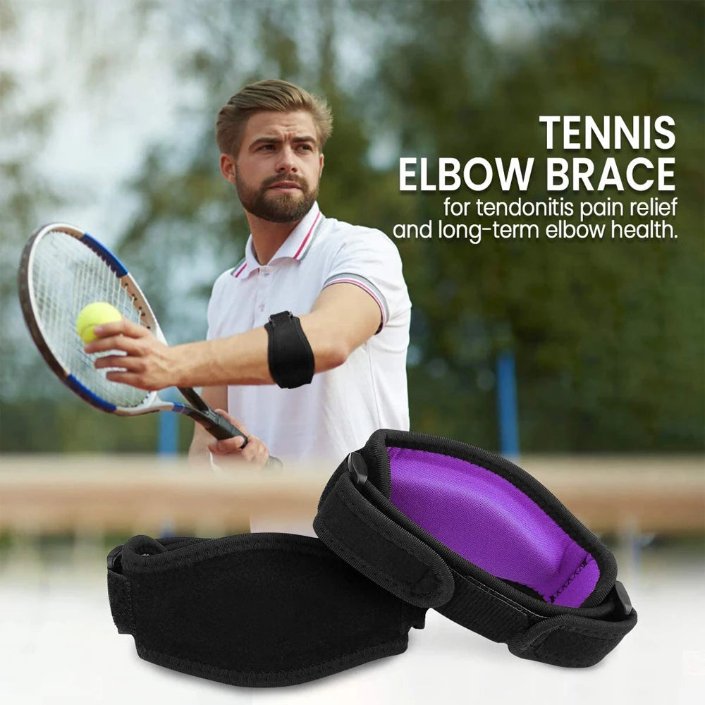 1 PCS Tennis Elbow Brace for Tendonitis, Forearm Brace Support Band with Compression Pad and Elbow Strap Wrap for Golfers Unisex