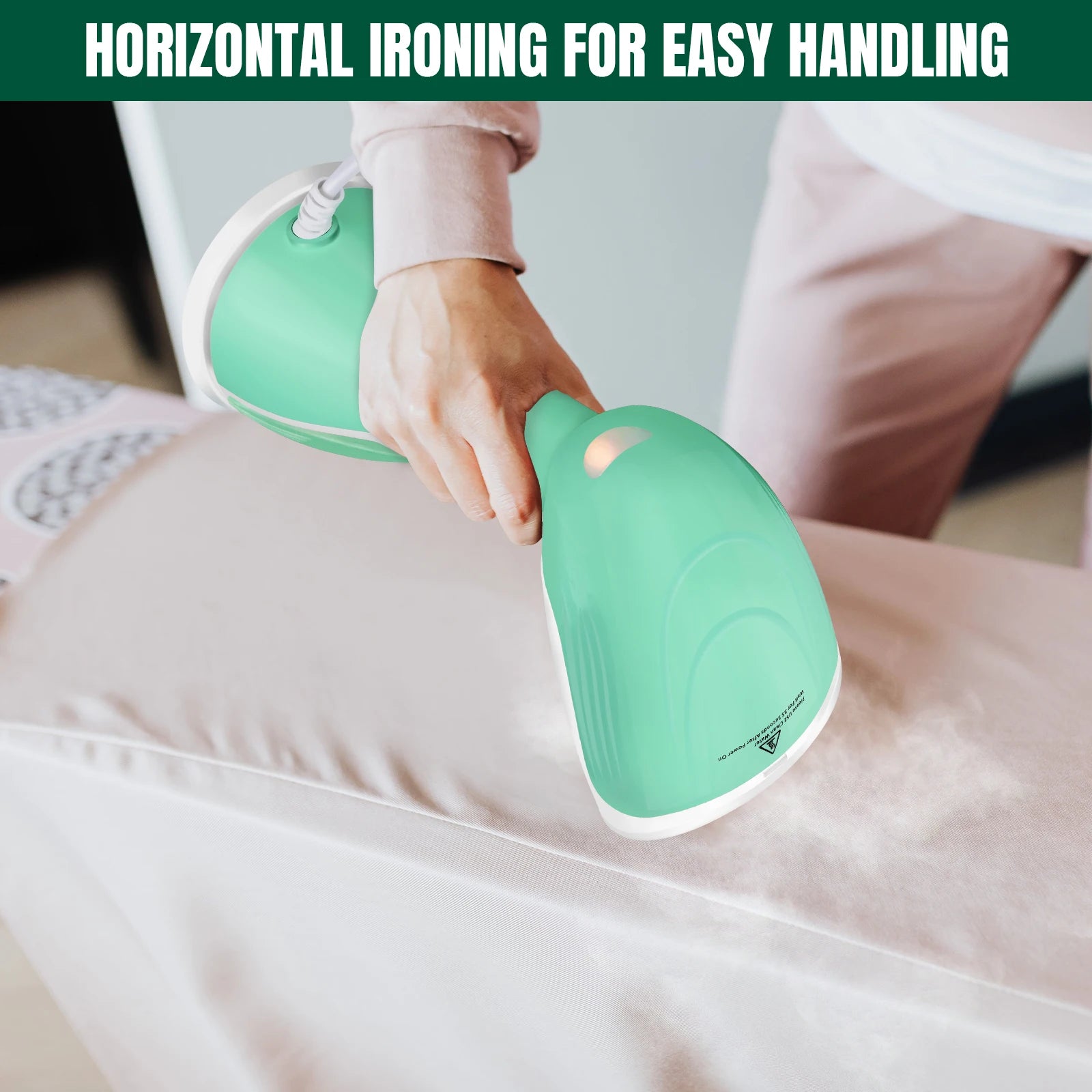 Tidesmit BRIEFNESS handheld garment steamer showing powerful steam nozzle and compact design for wrinkle removal