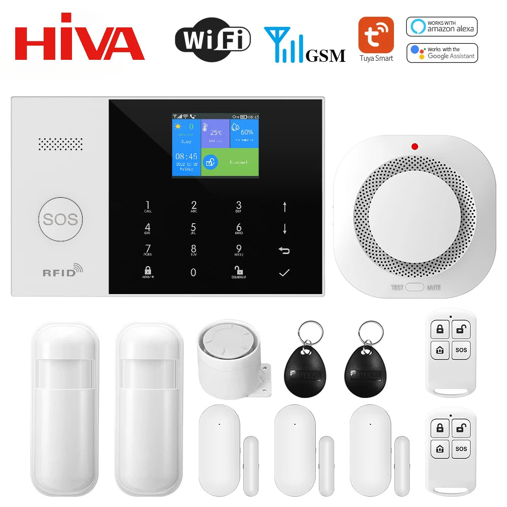 Wireless Home Alarm System with WiFi App Control & Smart Integration V EU Plug Tidesmit