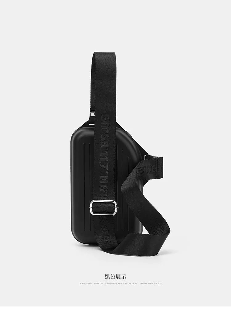 Chest Bag Unisex PC Material Hard Shell Fashionable Casual Travel Crossbody Bag Shoulder Bag Mini