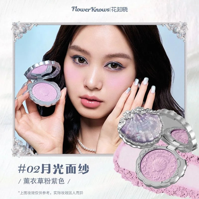 Tidesmit Strawberry Rococo embossed blush powder in smooth long-lasting formula detail view for face makeup