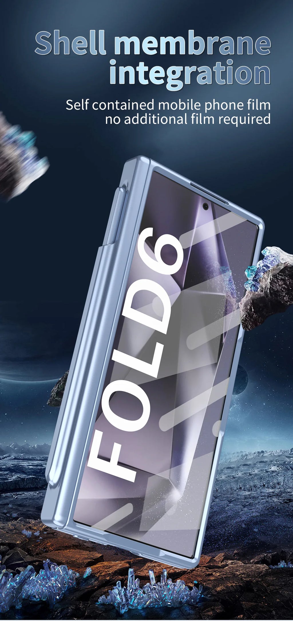 Samsung Galaxy Z Fold 6 Case with S-Pen Holder and Hinge Protection Tidesmit