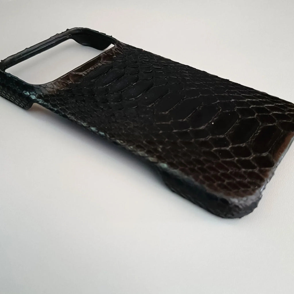 Python Leather iPhone Case: Genuine Snakeskin Slim Fit Protection Tidesmit