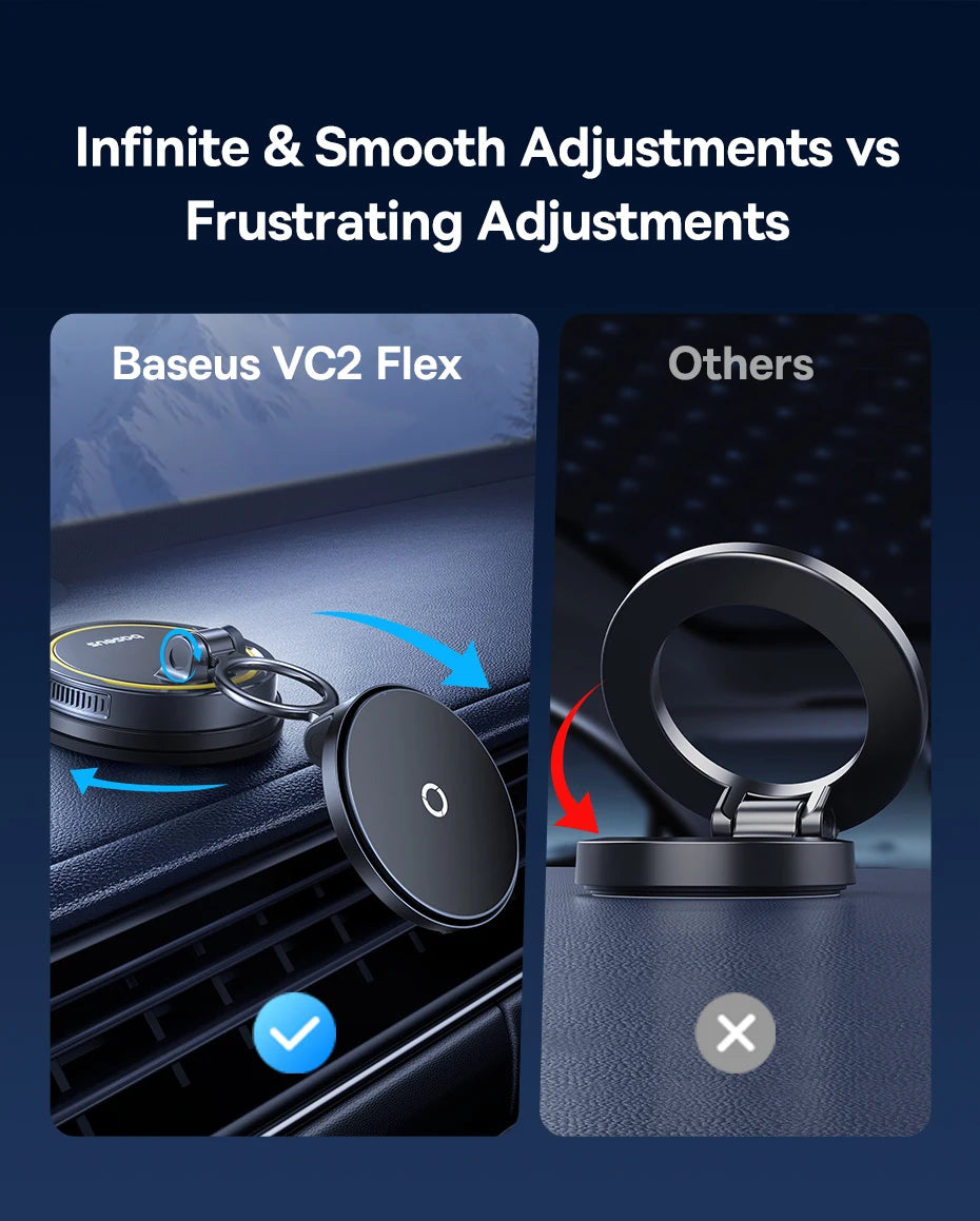 Magnetic Car Phone Holder | 360 Rotation Mount | Silver Tidesmit Tidesmit