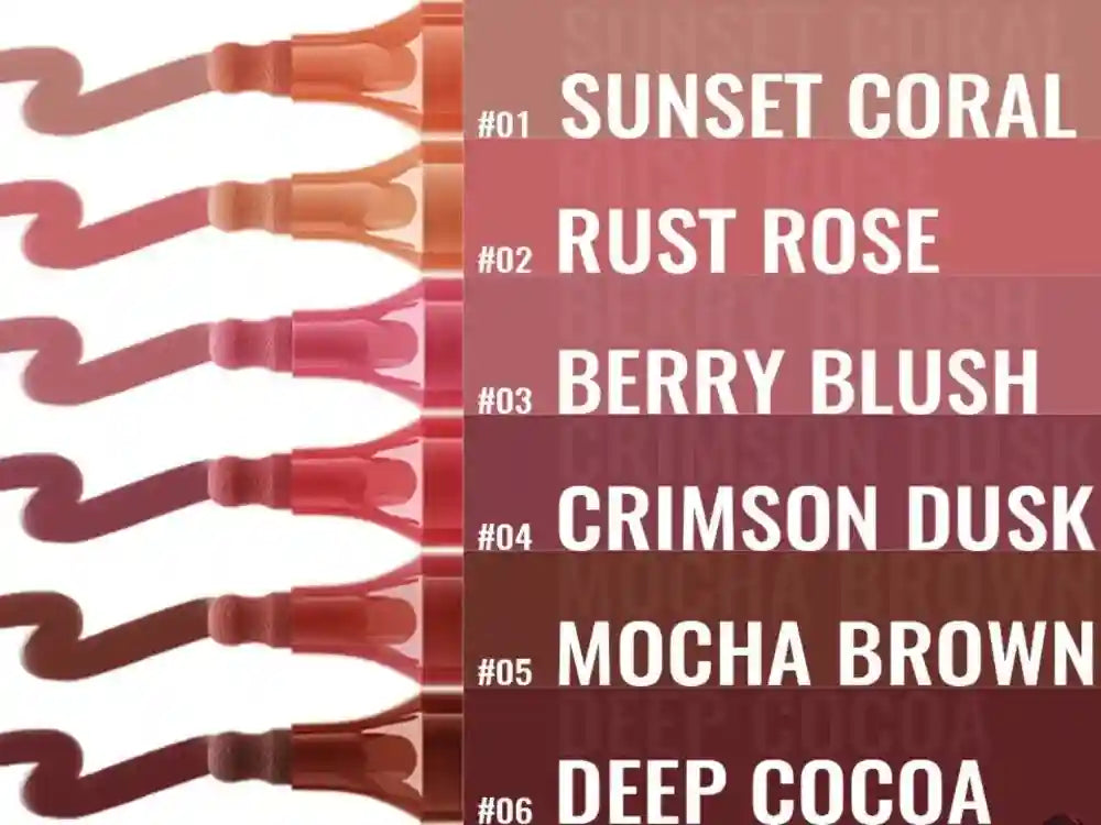 Liquid Lip Liner Pencil: Long-Lasting Matte Contour Pen | Tidesmit Lip Care Tidesmit