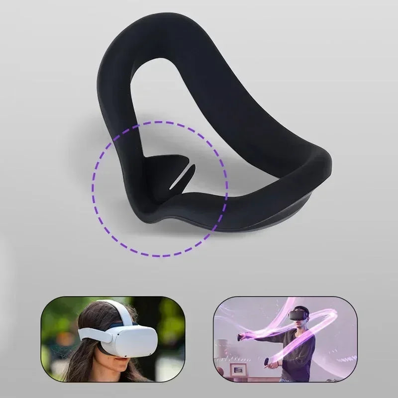 Oculus Quest 2 Silicone Face Cover - Ergonomic VR Sweat Protection Tidesmit