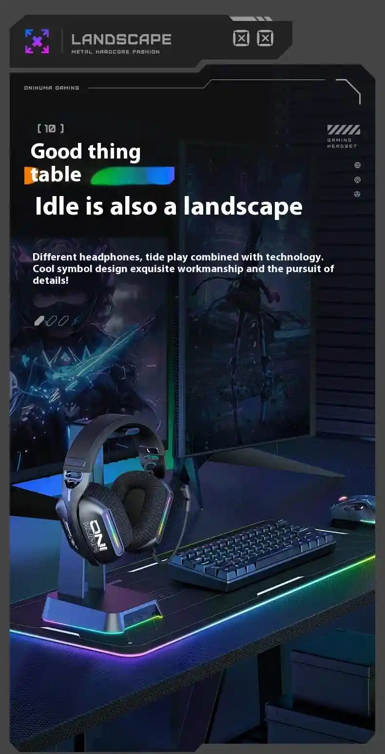 Tidesmit GT808 Wireless Gaming Headphones - Low Latency Over-Ear Black Tidesmit