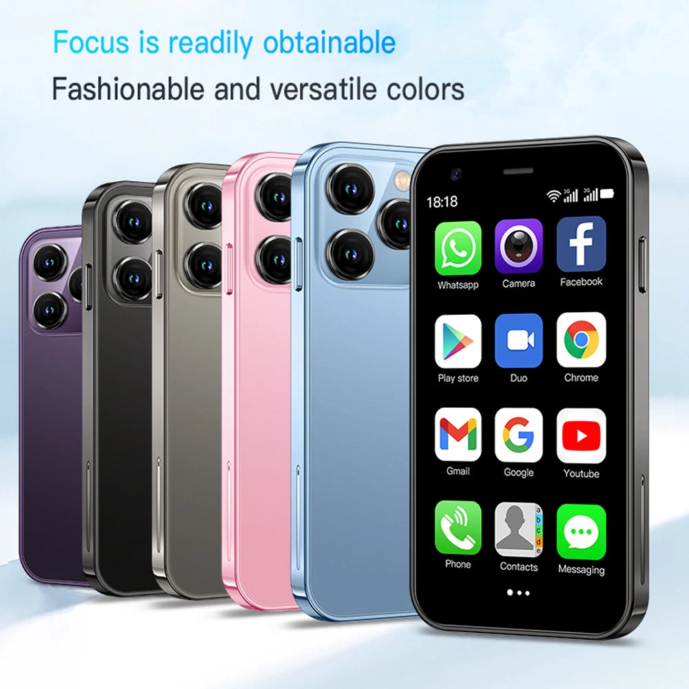 SOYES XS15 Mini Android8.1 Smart Phone 3.0 Inch Display 2GB RAM 16GB ROM Dual SIM Standby Play Store 3G Little Phone