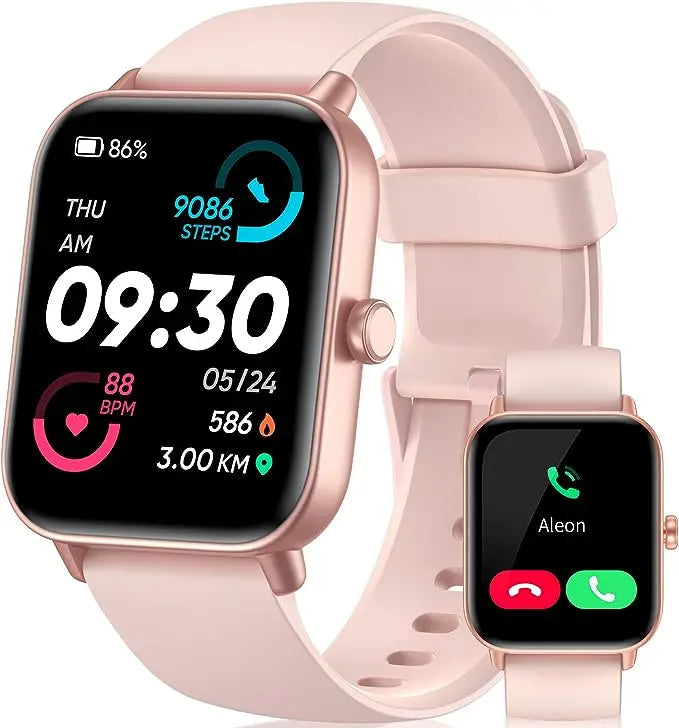 YLL-HRS  Call Blood Oxygen Heart Rate Sleep Fitness Tracker Notification Weather IDW19 1.8inch IP68 Smart Watch