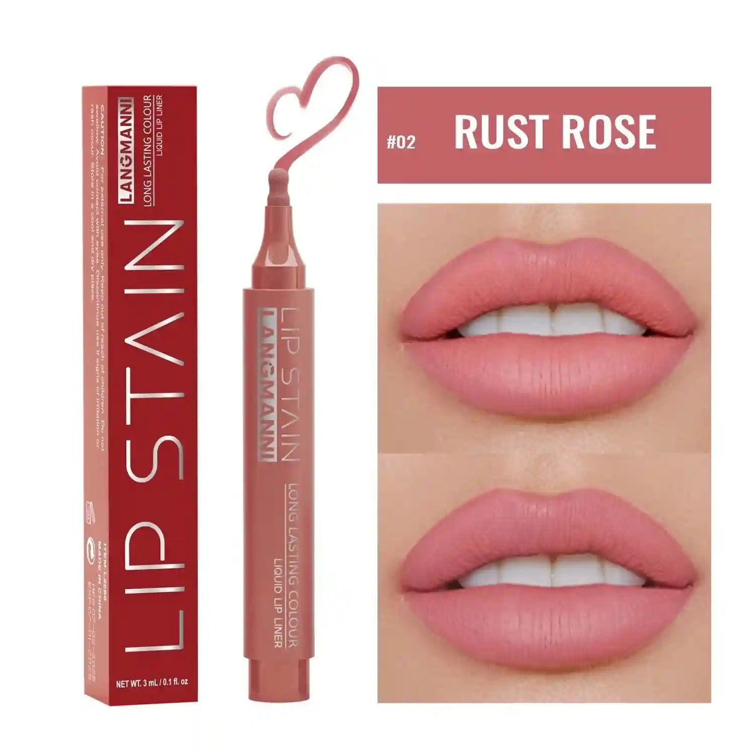 Liquid Lip Liner Pencil: Long-Lasting Matte Contour Pen | Tidesmit Lip Care 02 Tidesmit