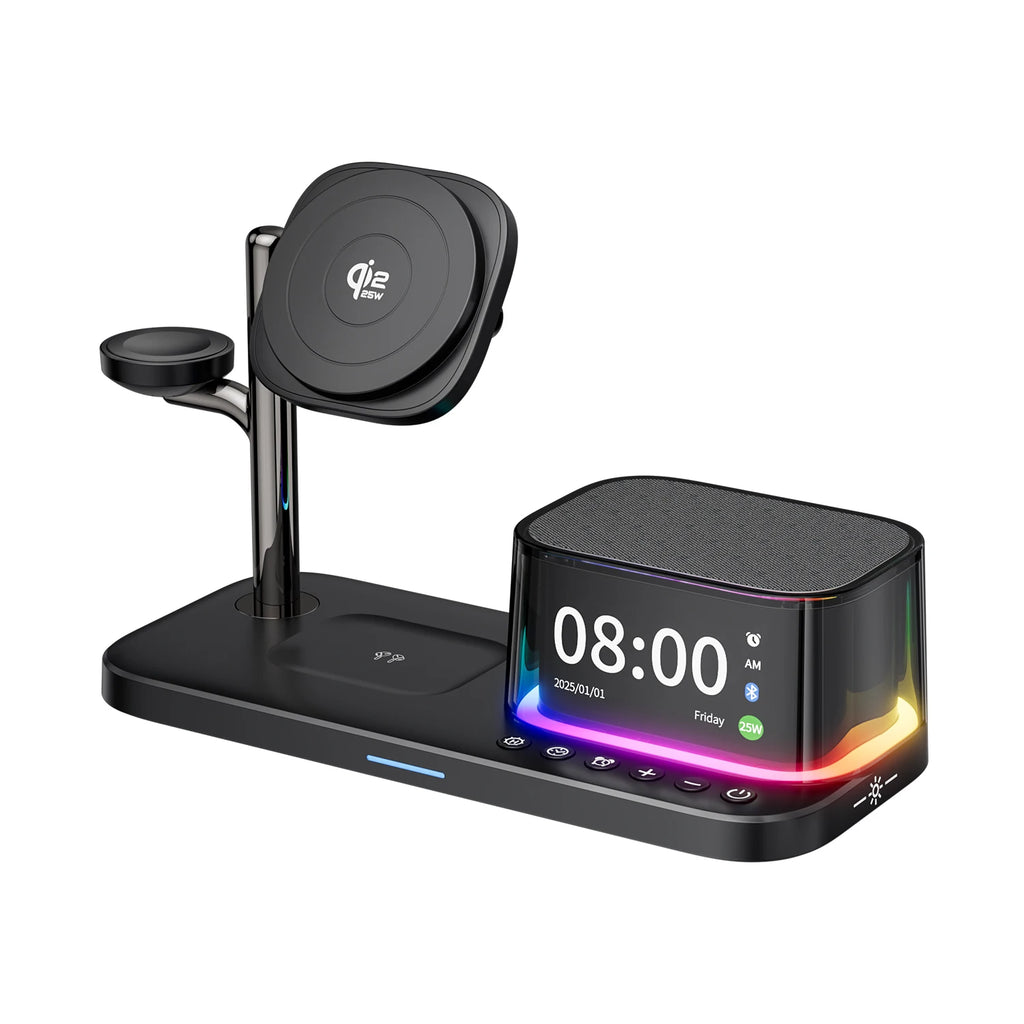 5-in-1 Magnetic Wireless Charger Stand with Speaker - 25W Qi2 Certified C09 Plus Tidesmit