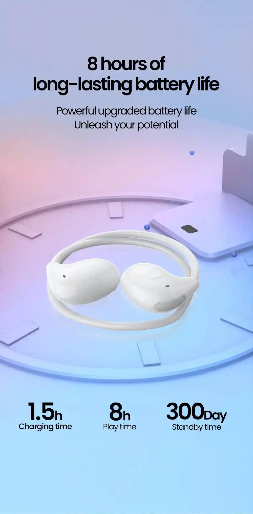Wireless Sport Headphones: Air Conduction Earbuds for Active Training Tidesmit