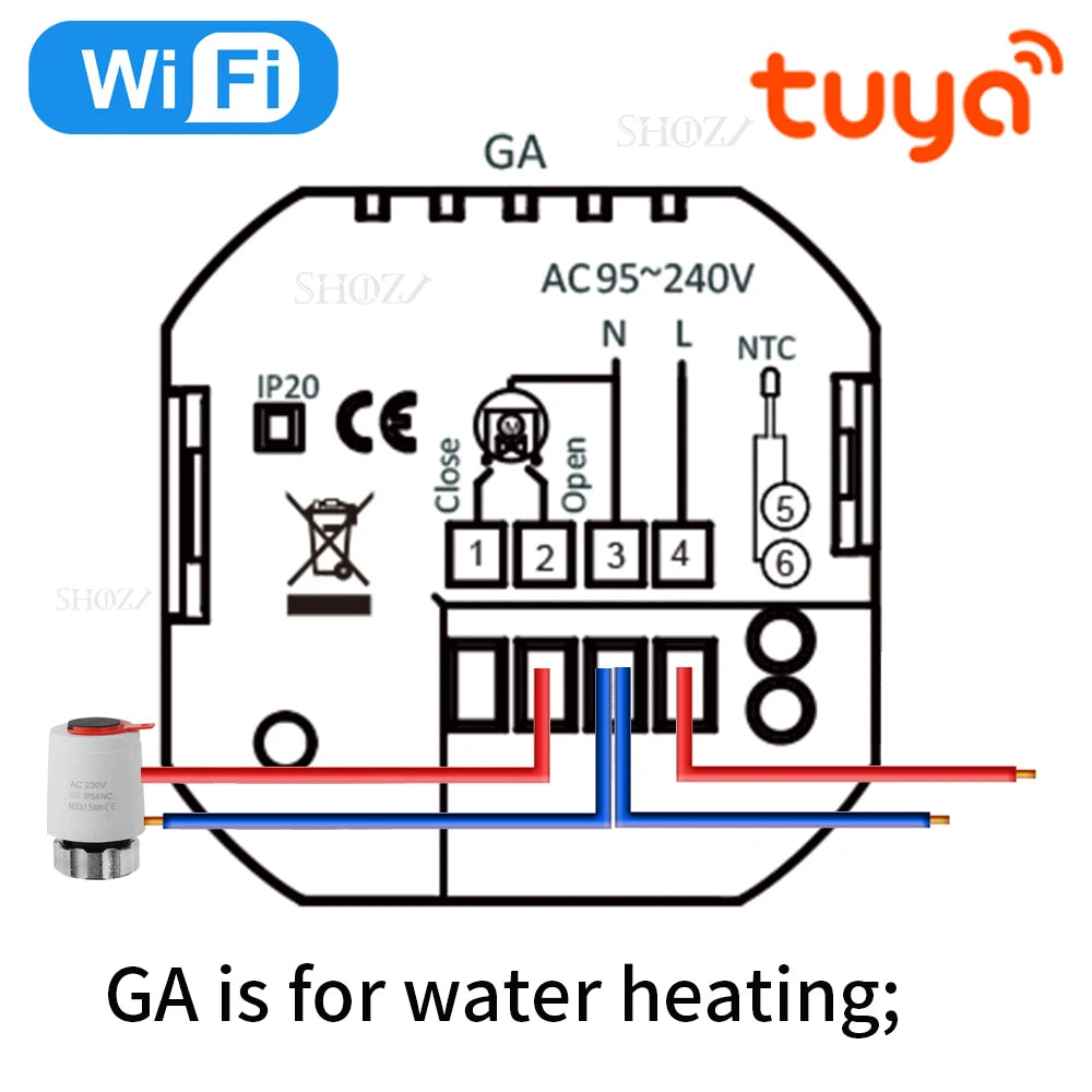 TUYA Smart Touch ZIGBEE&WIFI Thermostat LCD Screen Water Heating Electirc Floor Heating Water Gas Boiler Temperature Controller