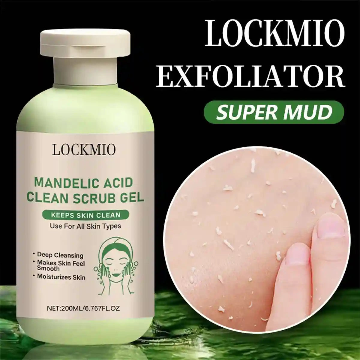Mandelic Acid Exfoliating Scrub Gel | Professional Skin Smoothing 200ml Scrubs Treatments Tidesmit