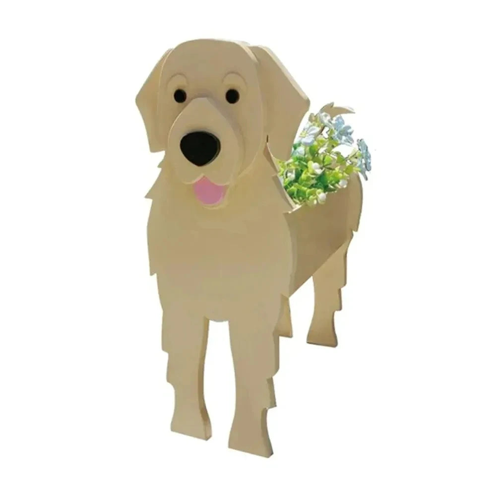 Cute Animal DIY Flower Planter PVC Pet Dog Potted Garden Yard Decoration Plant Container Holder Decor Garden Flower Pots  Orname