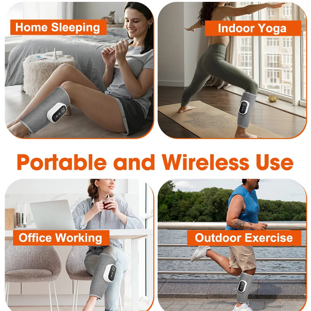 Electric Calf Massager with Heat – Rechargeable Wireless Muscle Relief Body Shaping Massage Equipment Tidesmit
