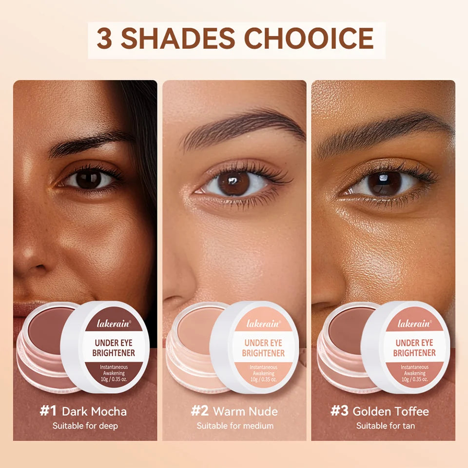 Tidesmit Lakerain hydrating under eye brightener concealer cream for dark circle correction texture close-up