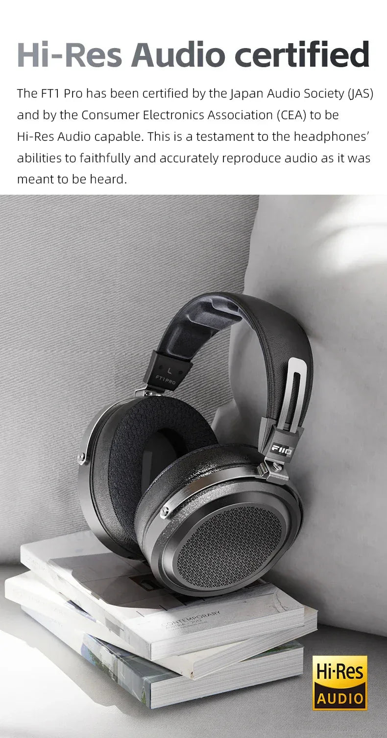 FiiO FT1 Pro Planar Magnetic Headphones Hi-Fi Black - Tidesmit Tidesmit