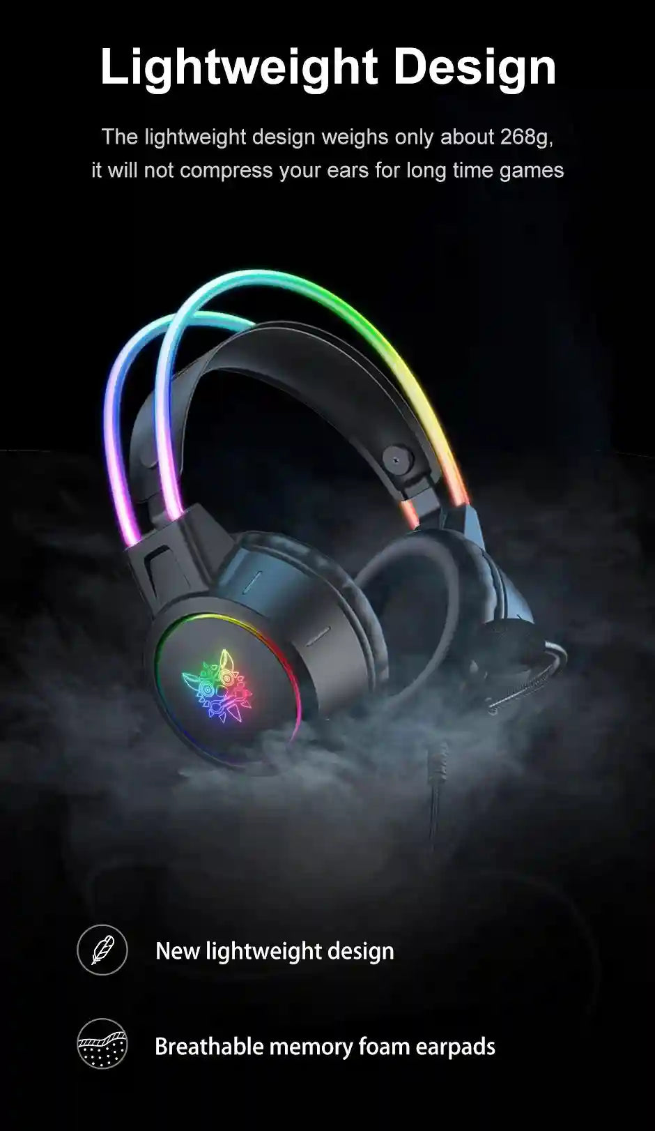 Gaming Headset with Mic - Wired Over-Ear Headphones for PC & Console Tidesmit