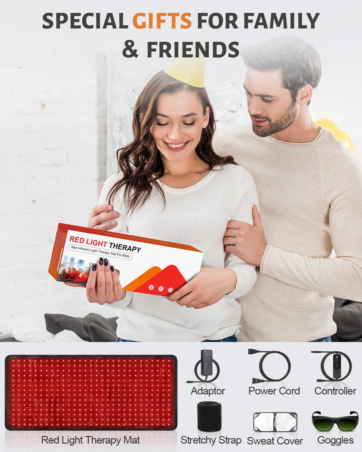406pcs Leds Red Light Heating Larger Size Pad 660nm Waist Back Shoulder Muscle Pain Yoga mat Relief Relax Infrared Light 850nm
