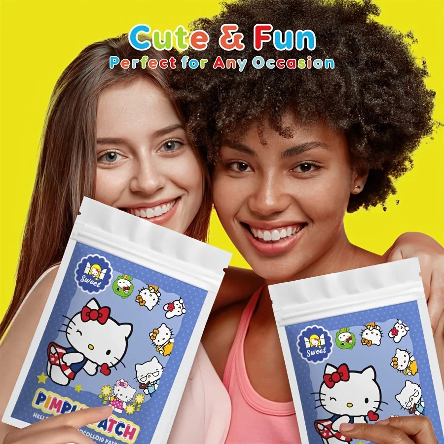 20/60PCS Sanrio Hello kitty Cartoon hydrocolloid acne patch - facial decorative sticker - covers blemishes and acne scars.