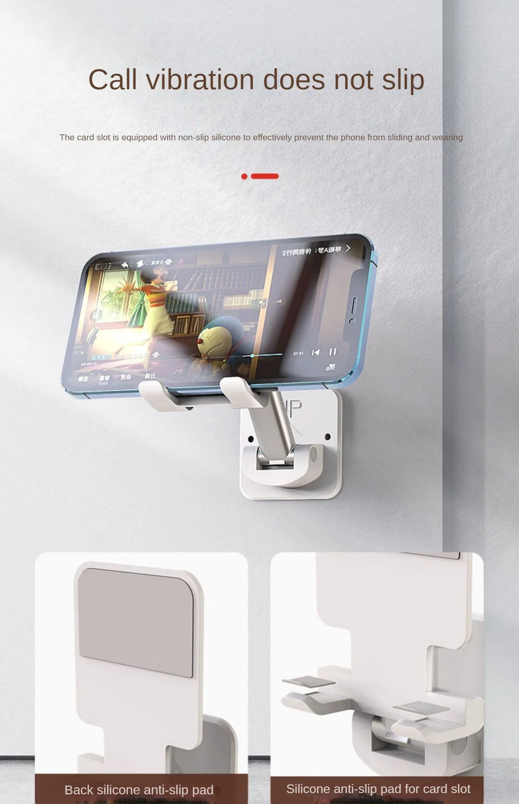 Wall Sticker Mount Tablet Stand Stretchable Arm Cell Phone Wall Holder Adjustable Wall Stand for IPad IPhone 4-12inch Universal