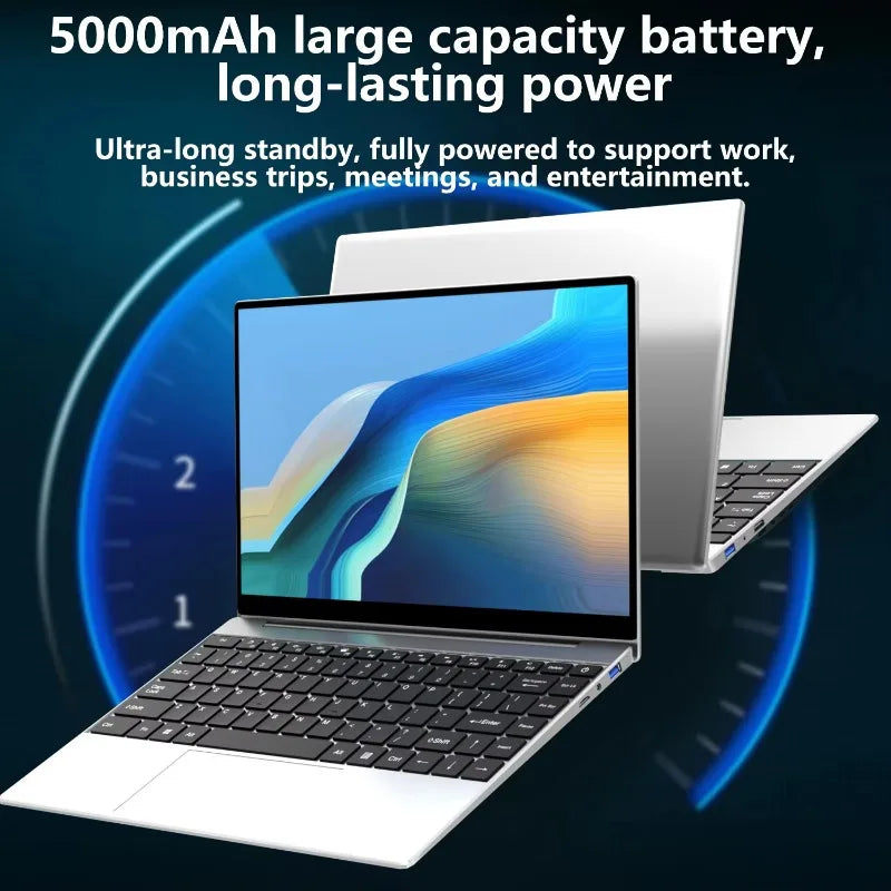 14.1 Inch Slim Fashion Notebook 2026 New Arrival Intel Core I7-8650U Mass Storage Laptop Ideal for Home Office & Daily Learning