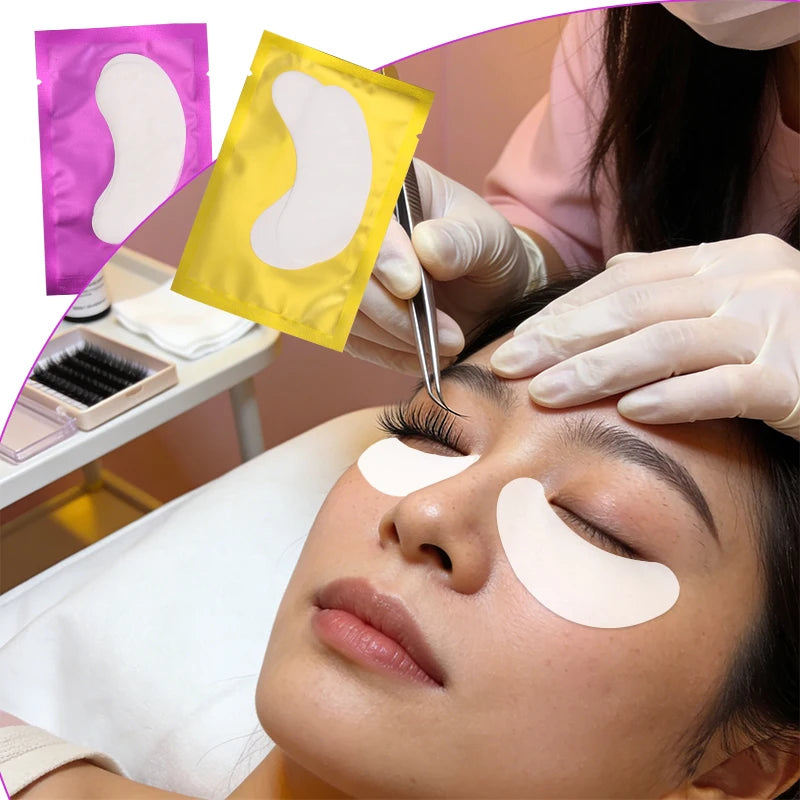 Tidesmit 50 pairs lint free hydrogel under eye patches for eyelash extension application detail view