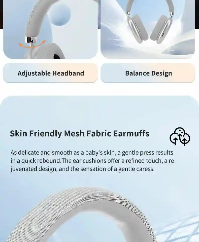 Tidesmit Wireless Over-Ear Headphones with Active Noise Cancellation Tidesmit