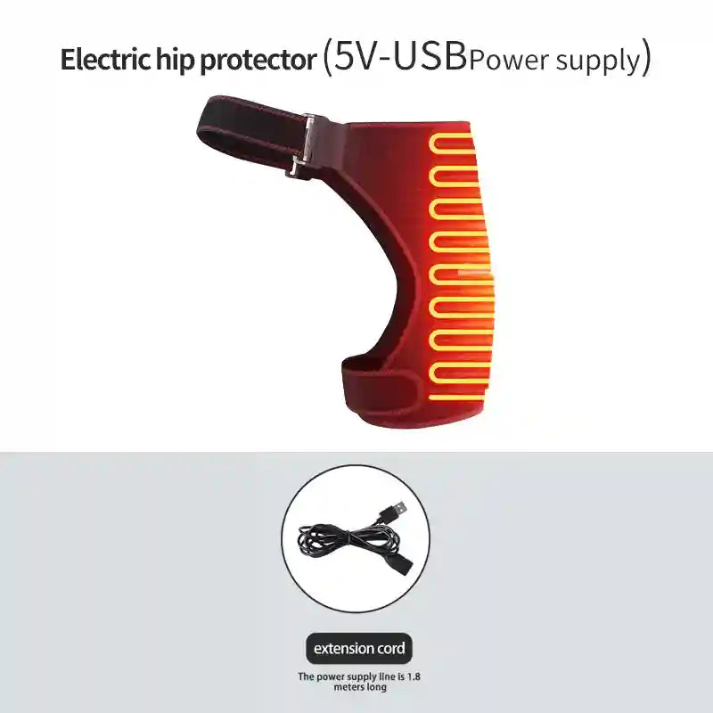 Heated Hip Brace With Vibration Massage - Muscle Recovery Support Fascia Gun 5V-Heating Tidesmit