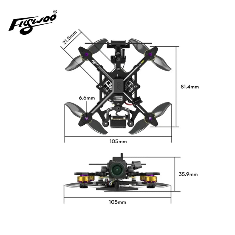Flywoo Flybee 20 HD O4 FPV Drone | Ultralight 2S Racing Drone Tidesmit